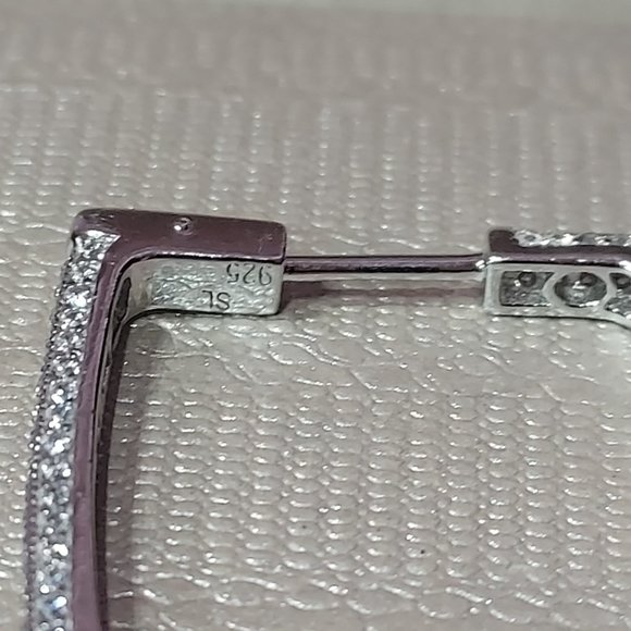 Suzy Lavian Sterling Square CZ earing (Single) - Picture 2 of 12